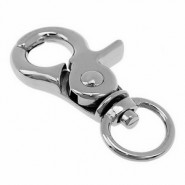 Sleutelhanger - karabijnsluiting 44mm Antiek zilver 
